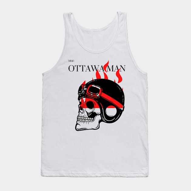 flaming biker motorcycle ottawa man design Tank Top by hasanclgn